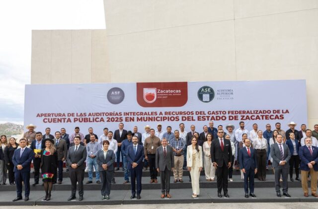 Autoridades estatales, municipales y fiscalizadoras durante la apertura de auditorías de la Cuenta Pública 2025 en Zacatecas